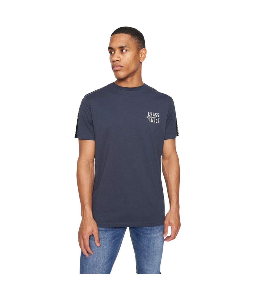 T-shirt tugford homme bleu marine Crosshatch