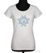 Tee-shirt Mayflower Diapo2 en coton blanc : l'élégance d'une sérigraphie artistique-3