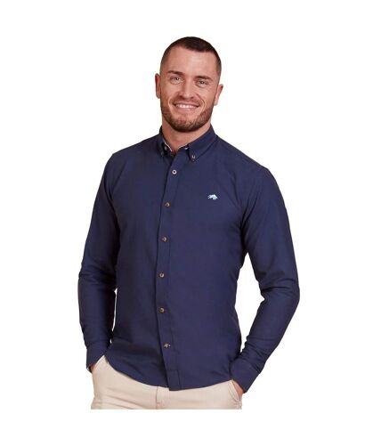 Chemise à manches longues oxford classic pour hommes marine Raging Bull