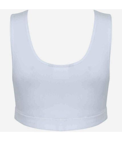 Womens/ladies fashion crop top white/white SF