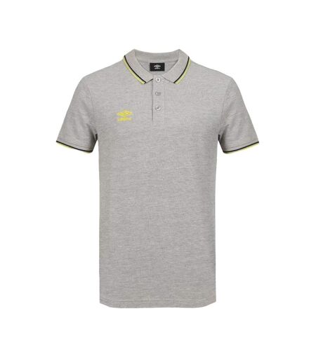 Polo Gris/Vert Homme Umbro Bas Net - XXL