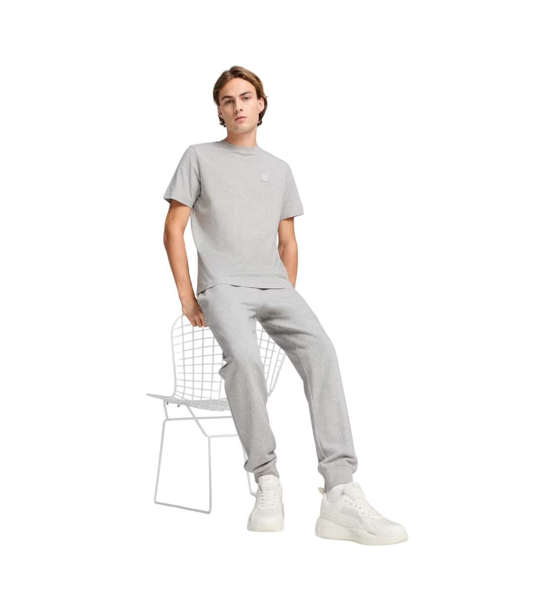 T-shirt Ess Elevated Homme Gris Puma-4