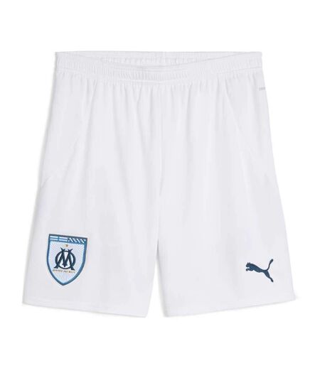 OM short blanc/turquoise homme puma - l