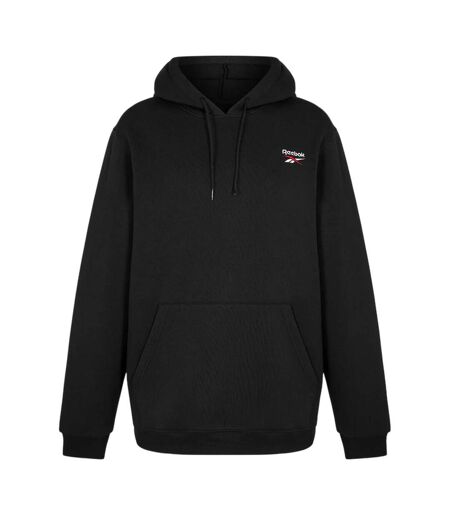 Mens Identity Relaxed Fit Hoodie Black White Reebok