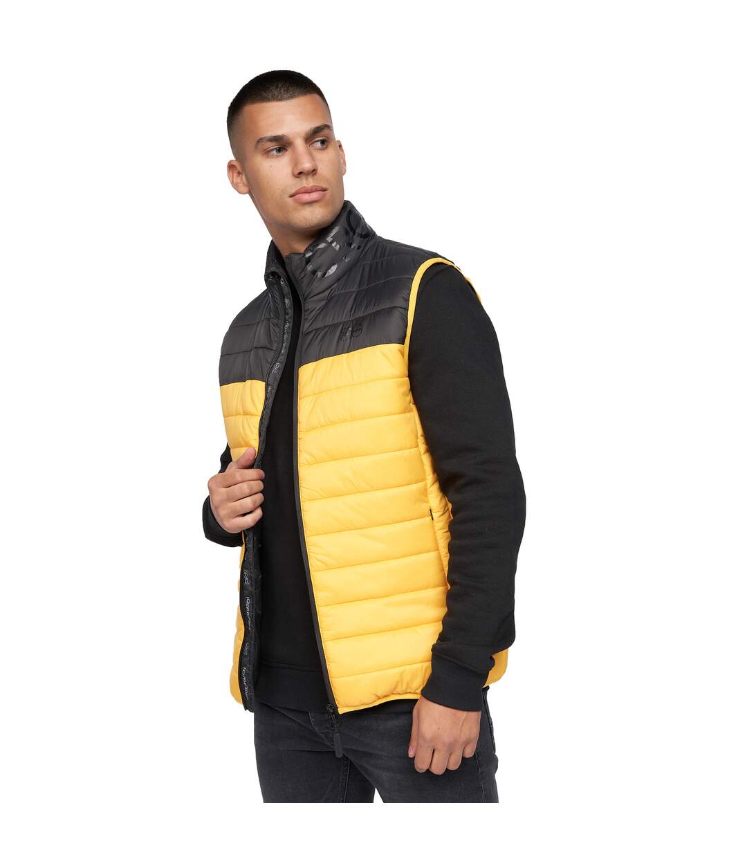Veste Sans Manches Presnell Homme Jaune Crosshatch-4