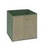 Boîte de Rangement Déco Cotty 31x31cm Vert Foncé-1