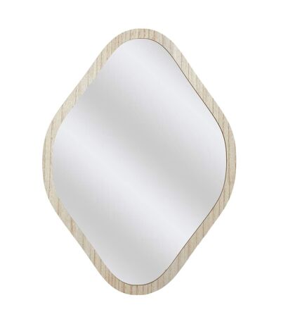 Miroir losange contour bois 44x60 cm - Marron