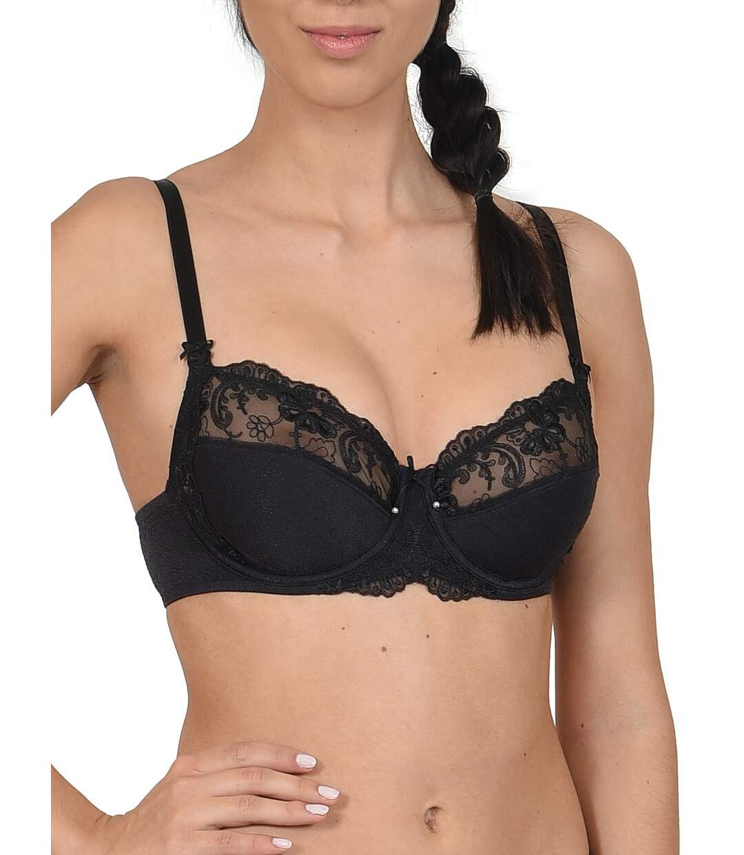 Soutien-gorge armaturé Caroline Lisca noir - bonnets B à E-1