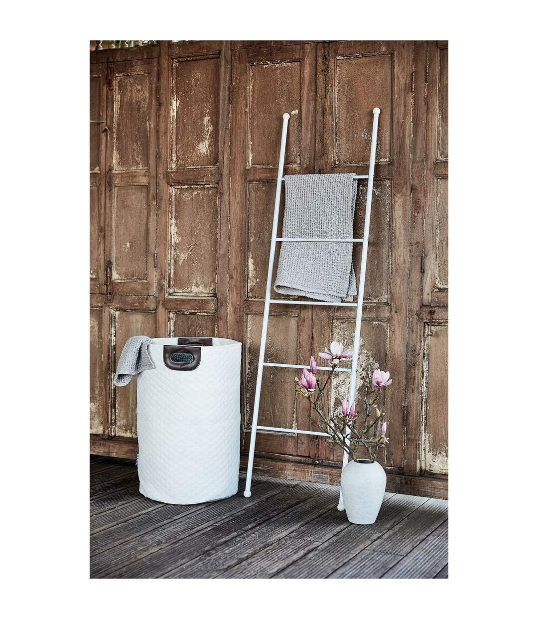 Echelle porte-serviette bord de mer Viva - L. 43 x H. 156 cm - Blanc-2