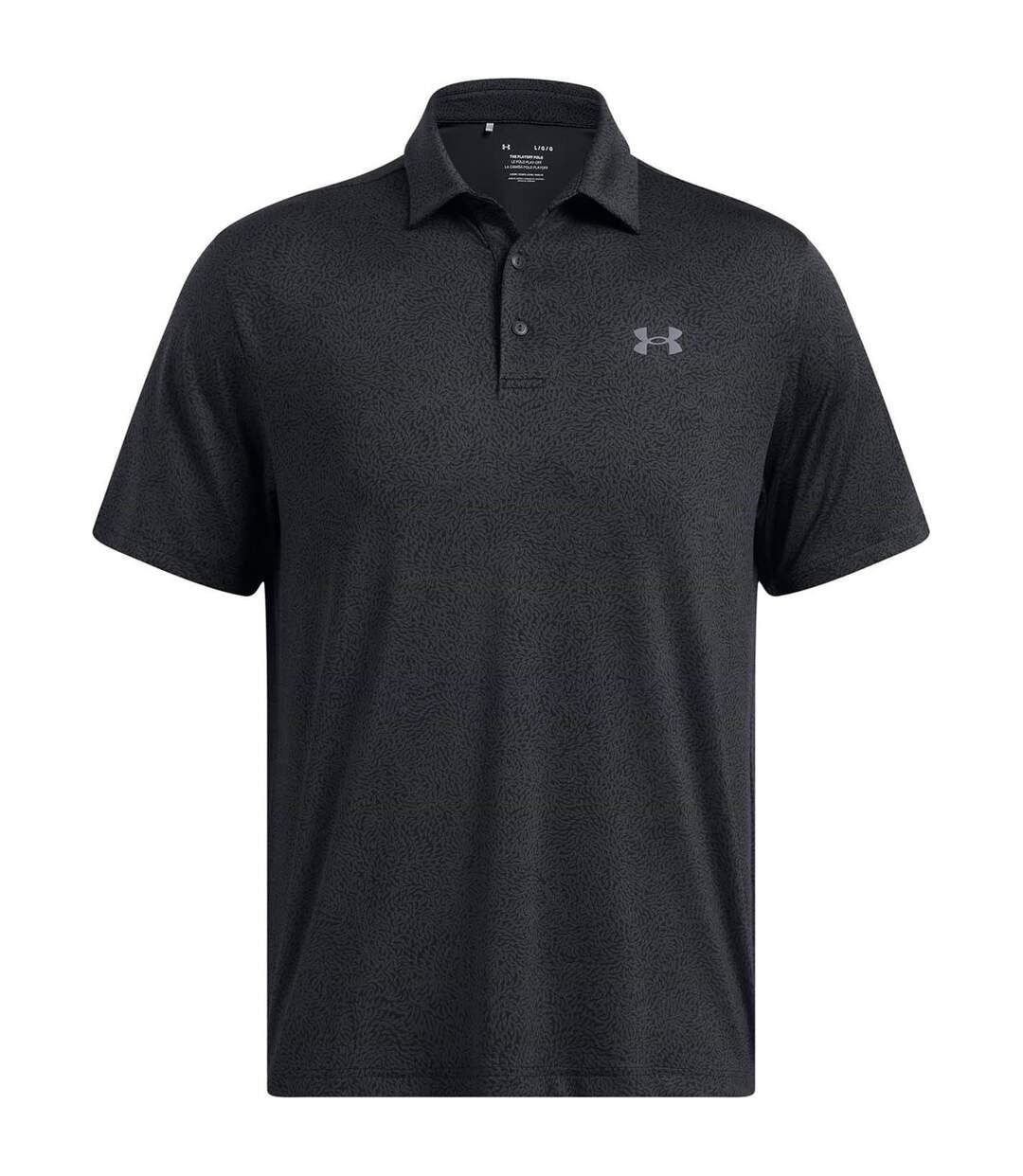 Mens Performance Plain Polo Shirt Black Under Armour-2