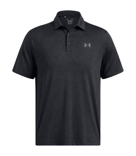 Mens Performance Plain Polo Shirt Black Under Armour