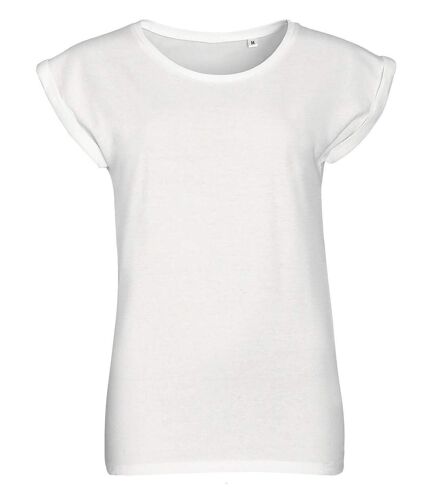 T-shirt manches courtes col rond - Femme - 01406 - blanc