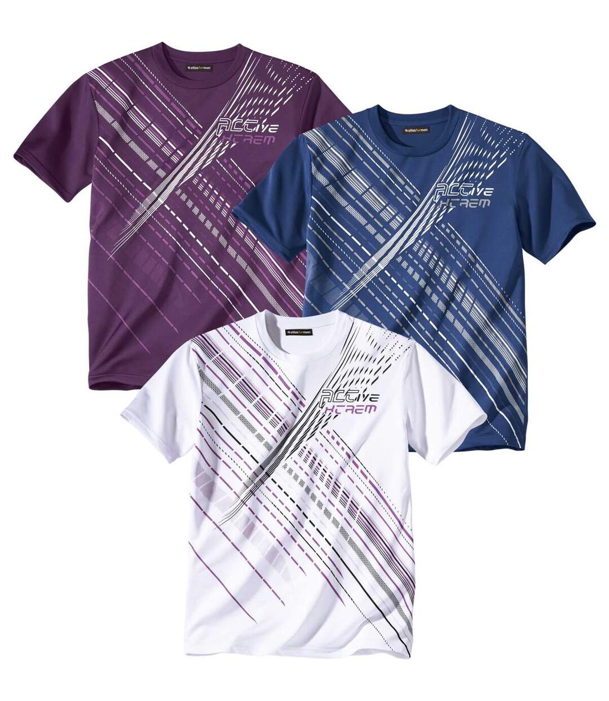 Set van 3 Sportmen T-shirts  Atlas For Men