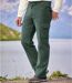 Men's Green Corduroy Cargo Pants-1