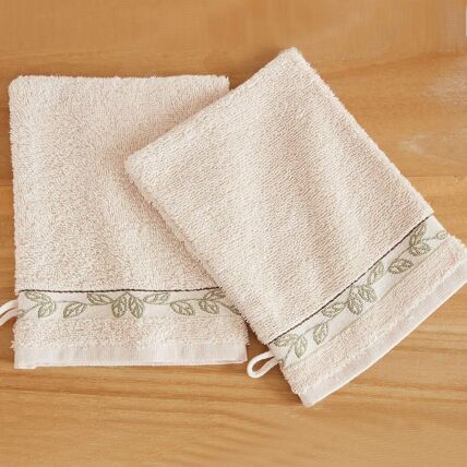 2 gants de toilette