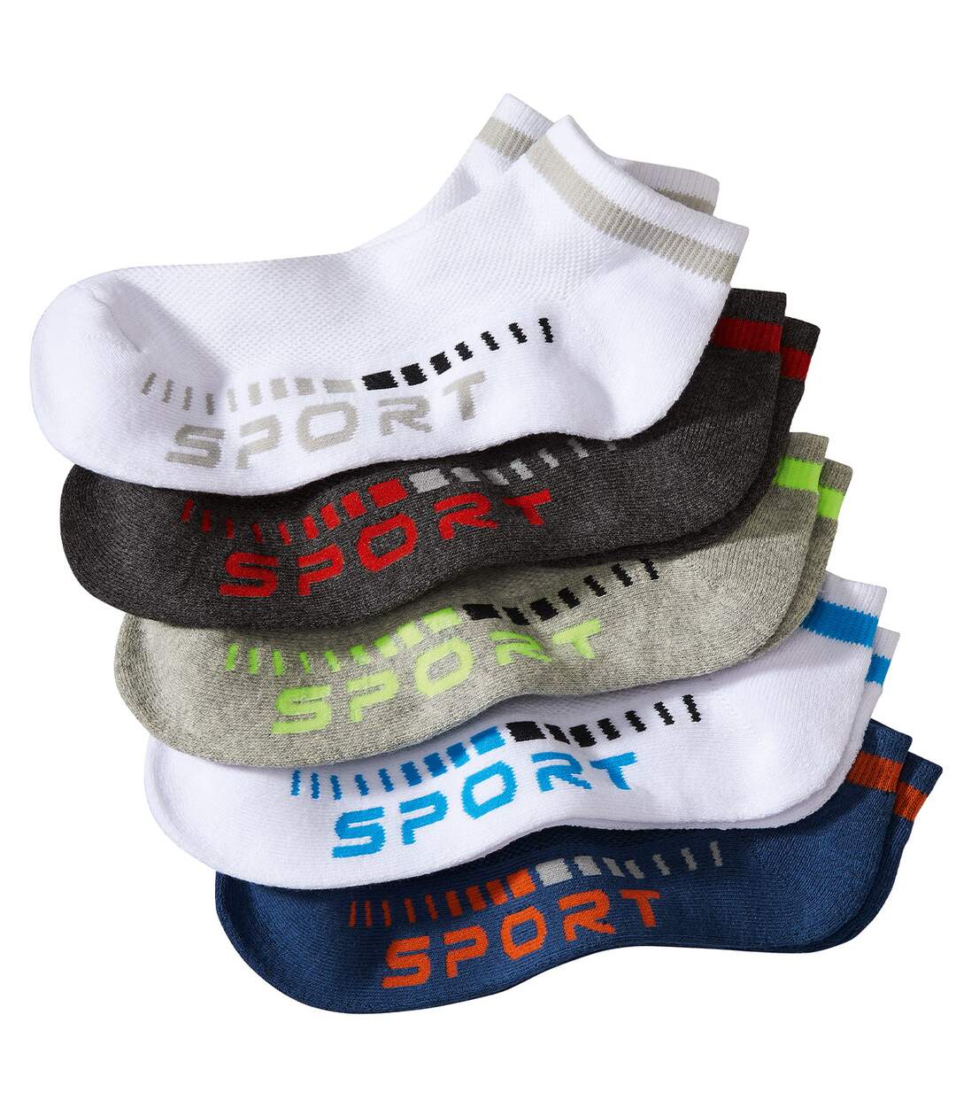 Lot de 5 Paires de Socquettes Sport-1