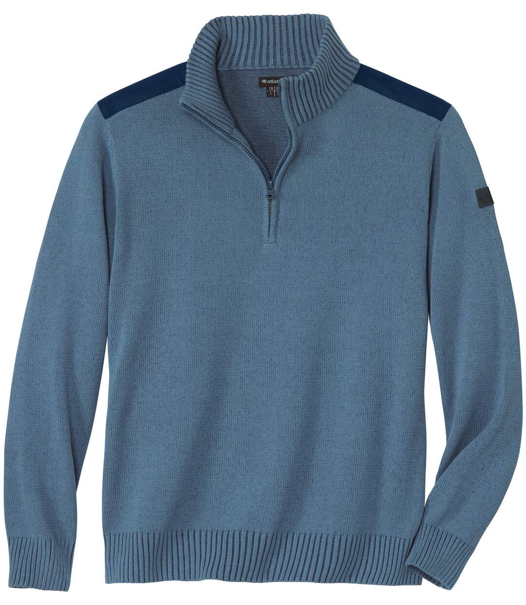Pull Camionneur en Coton Bleu-2
