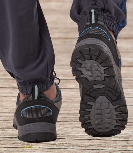 Men's Water-Repellent All-Terrain Shoes - Grey Black Blue