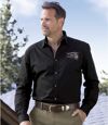 Men's Black Poplin Shirt Atlas For Men