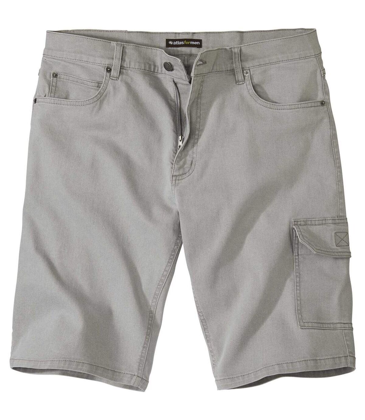 Men's Grey Denim Cargo Shorts Atlas For Men