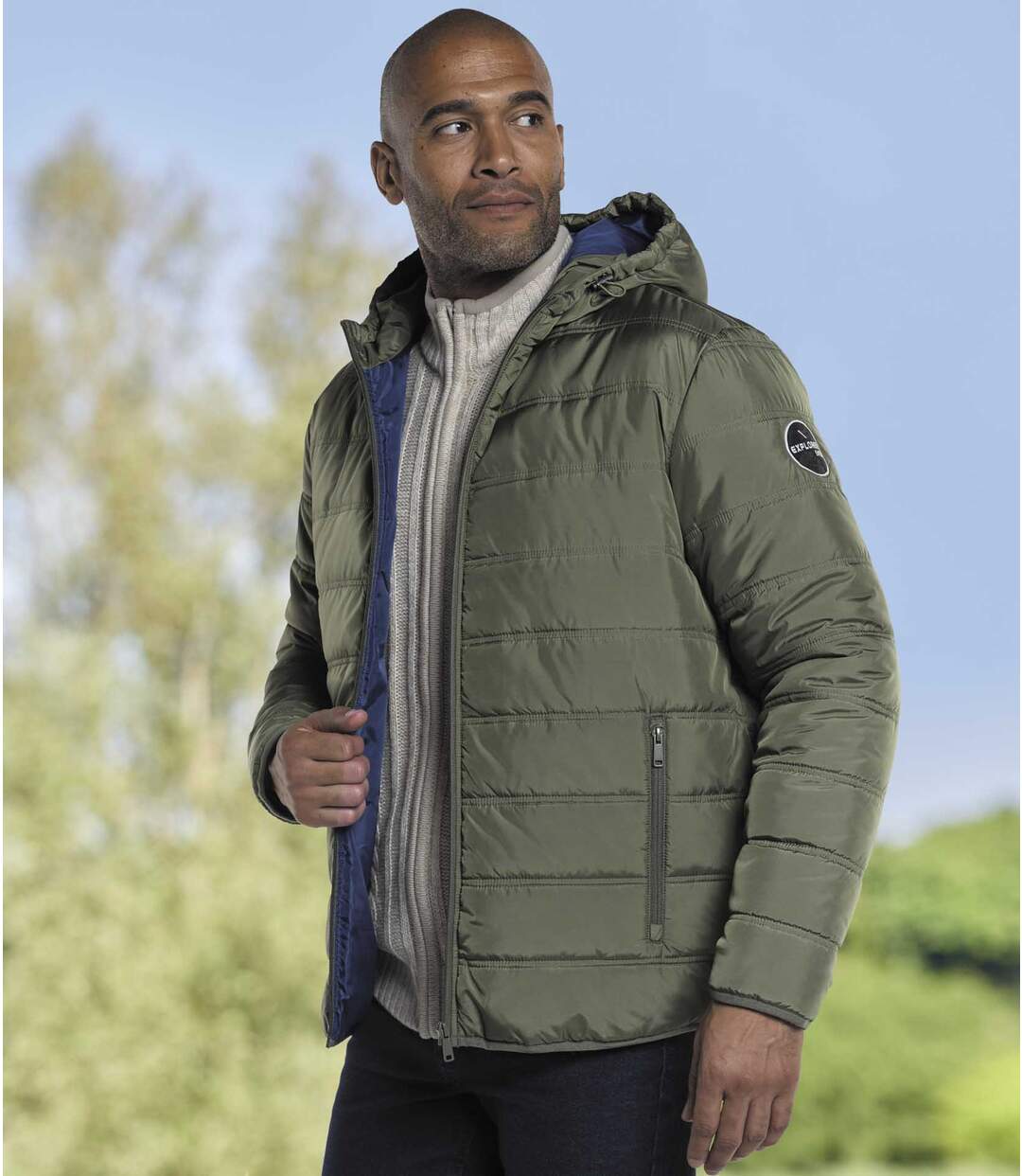 Men's Khaki Puffer Jacket  Atlas For Men