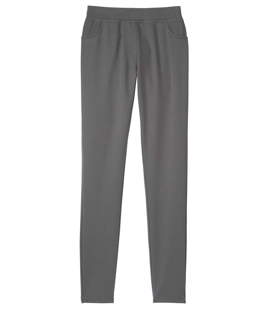 Women's Grey Comfortable Stretch Leggings-2