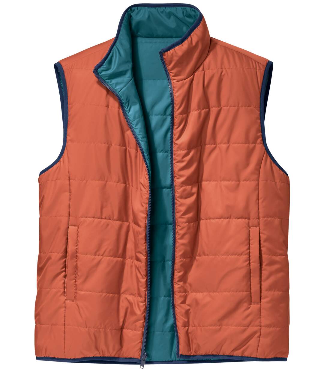 Men's Reversible Padded Gilet - Blue Orange-6