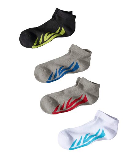 Lot de 4 Paires de Socquettes Sport-Chic