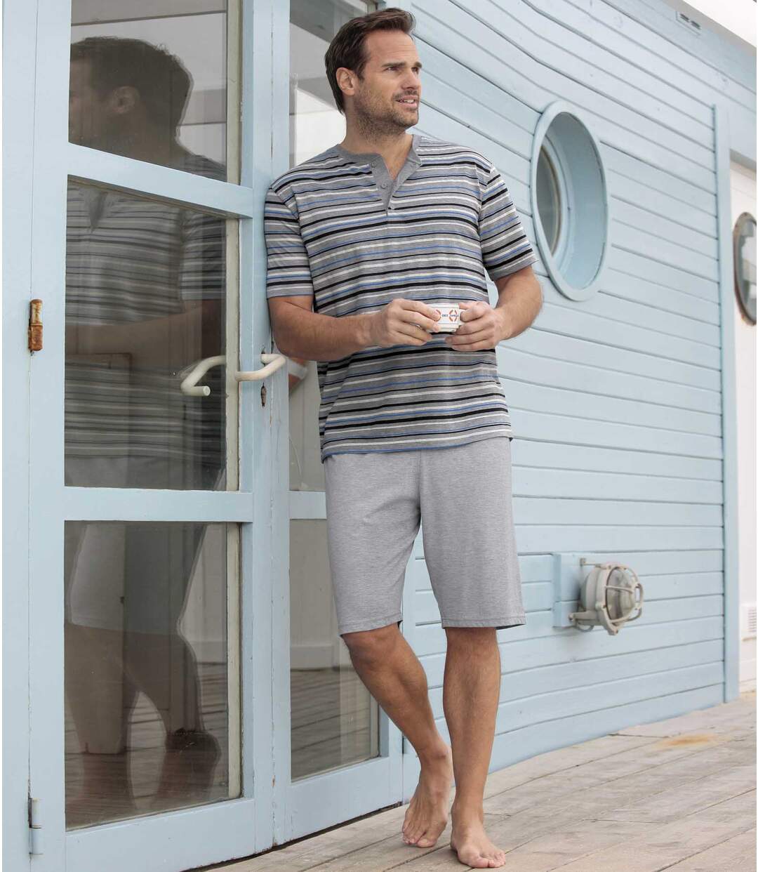 Men's Grey Short Pyjama Set Atlas For Men