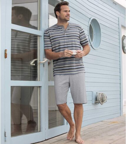 Men's Grey Summer Dream Short Pyjama Set
