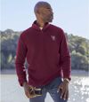 Pack of 3 Men's Microfleece Sweaters - Ochre Black Burgundy Atlas For Men