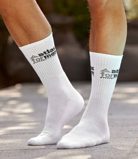 Pack of 5 Pairs of Men's Sports Socks - Black White Navy Grey