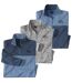 Pack of 3 Men's Brushed Fleece Jumpers-1