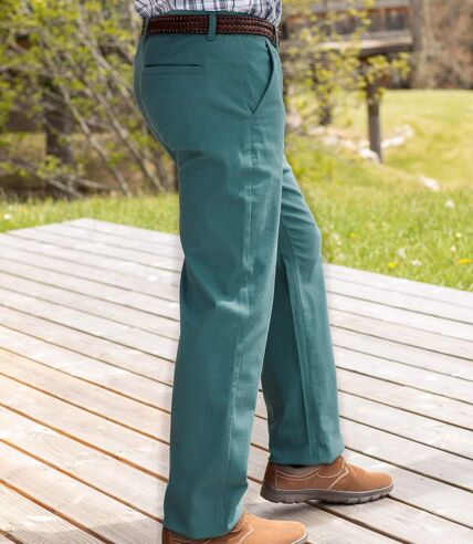 Men's Blue Stretchy Chinos