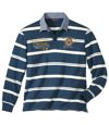 Men's Striped Long Sleeve Polo Shirt Atlas For Men