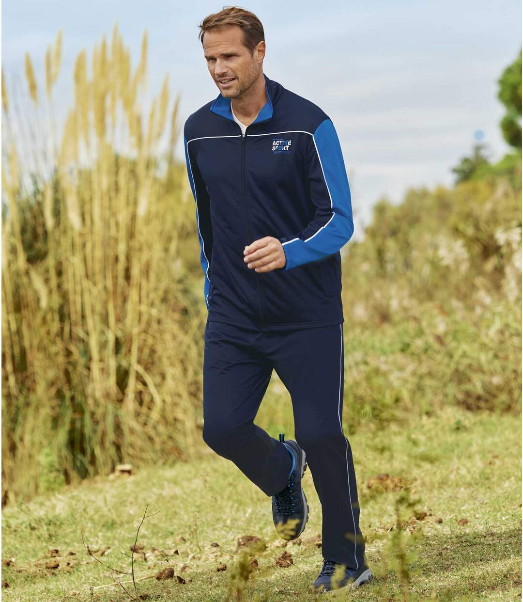 Men's Navy Sporty Tracksuit - Elasticated Waist