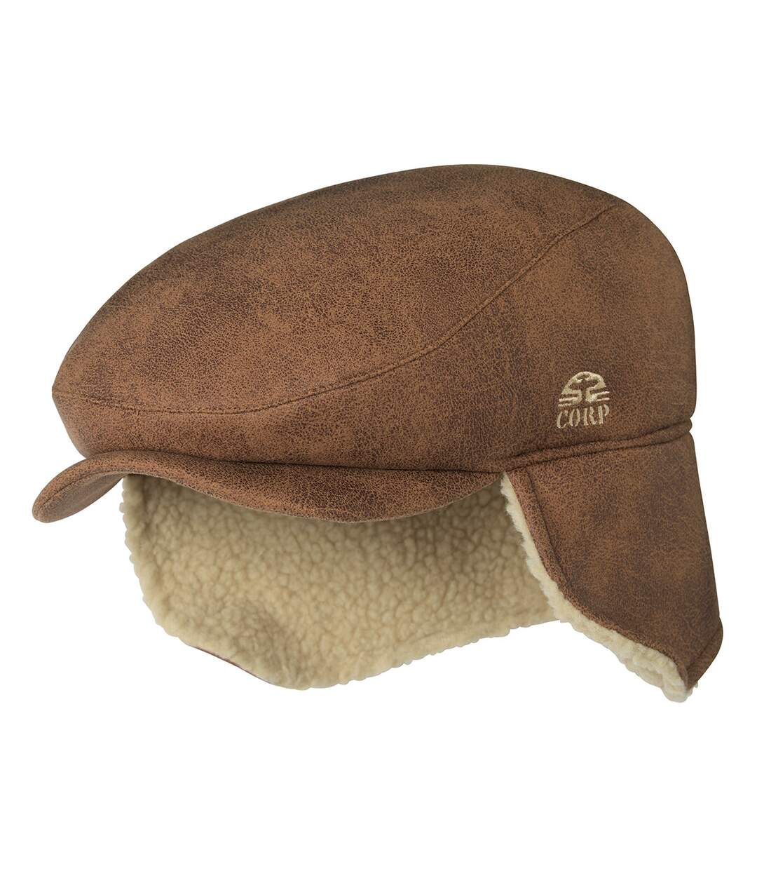 Men's Brown Faux-Suede Hat-1