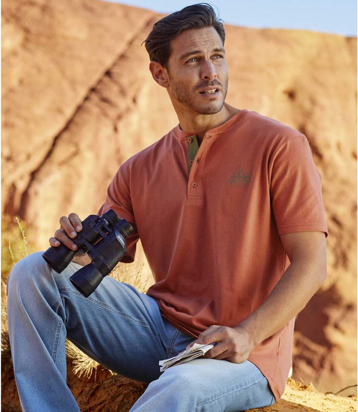3 darabos, tunéziai nyakú Arizona póló szett Atlas For Men