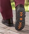 Men's Sherpa-Lined Leather Boots - Brown  Atlas For Men