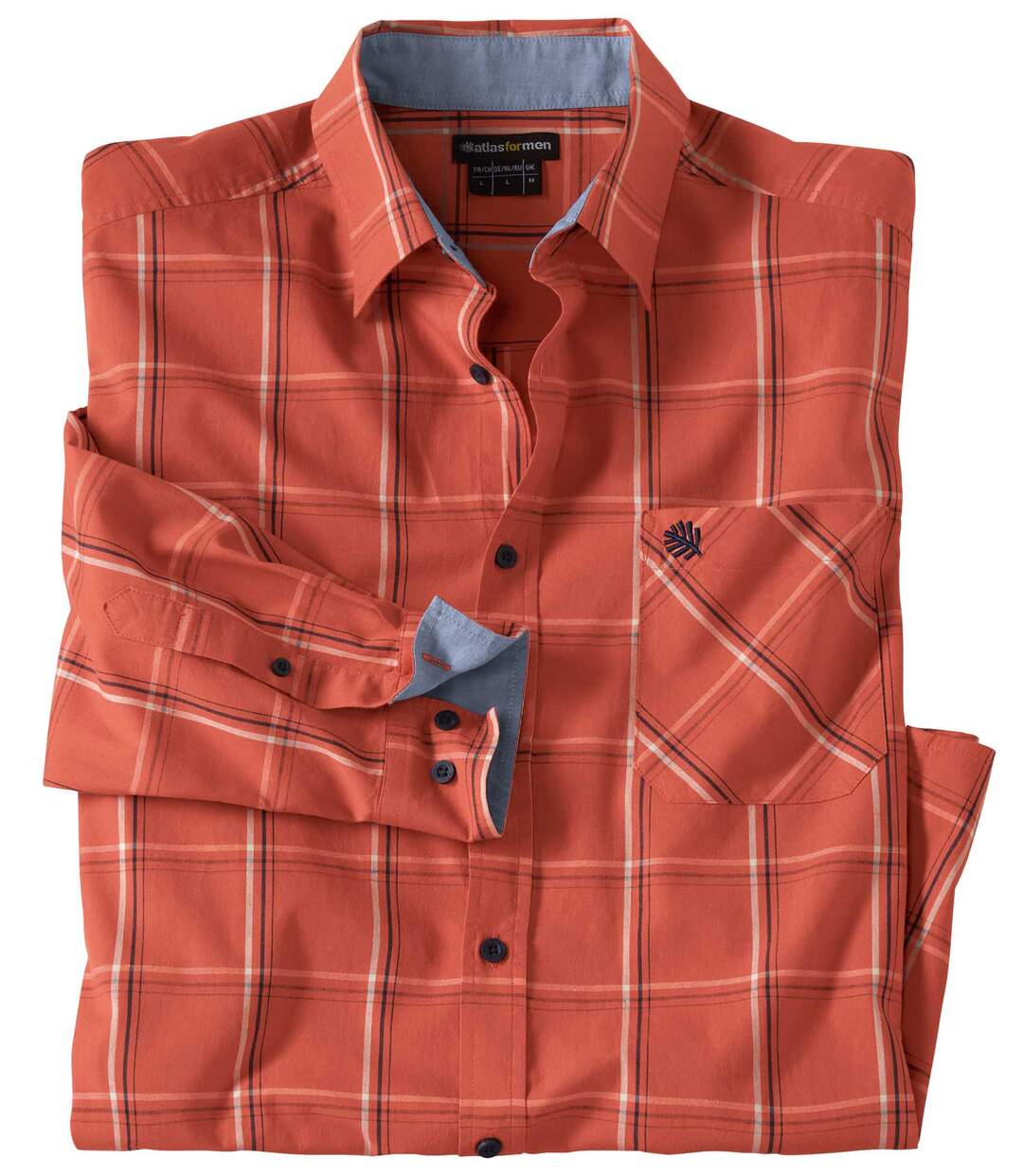 Men's Red Poplin Shirt-4