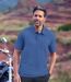 Pack of 4 Men's Jersey Polo Shirts -  Khaki Black Blue Navy-6