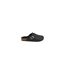 Womens/ladies Fur Lined Felt Mule Charcoal Slumberzzz-2