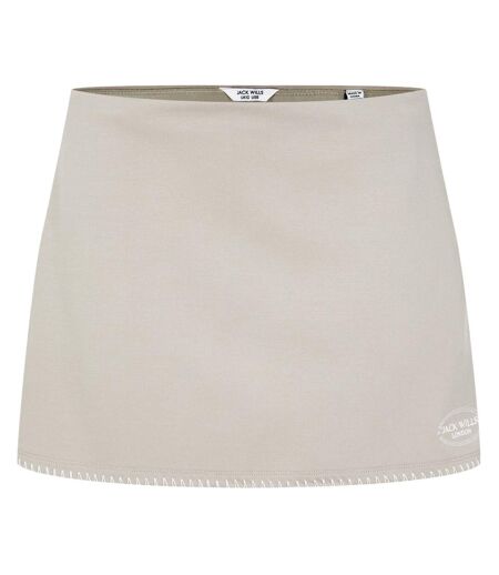Womens/ladies Stretch Mini Relaxed Fit Skort Taupe Jack Wills