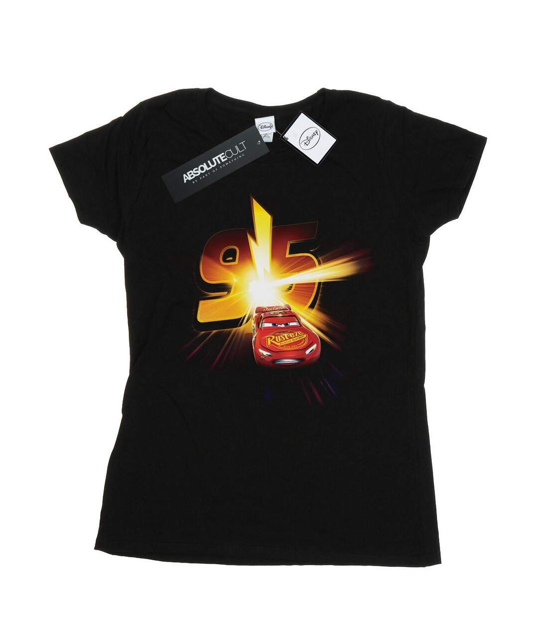 Disney - T-shirt CARS LIGHTNING MCQUEEN BURST - Femme (Noir) - UTBI13849-1