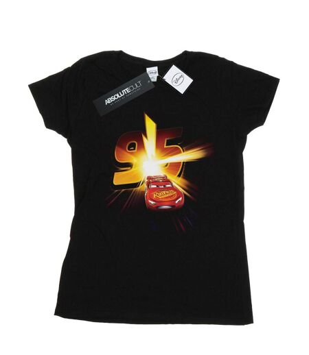 Disney - T-shirt CARS LIGHTNING MCQUEEN BURST - Femme (Noir) - UTBI13849