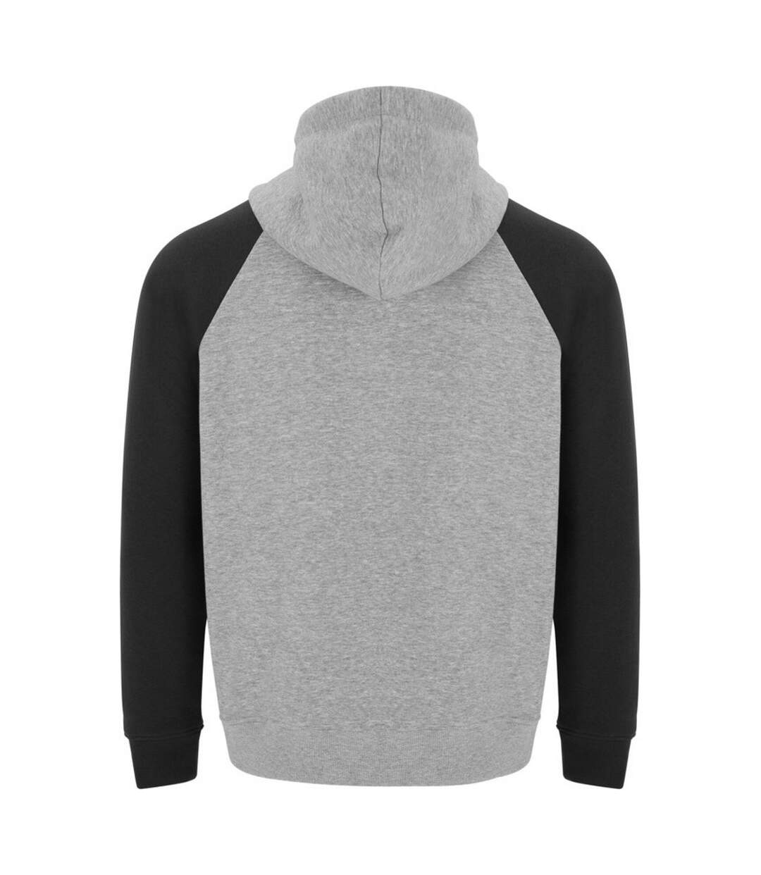 Sweat À Capuche Badet Adulte Gris Chiné Noir Uni Roly-2