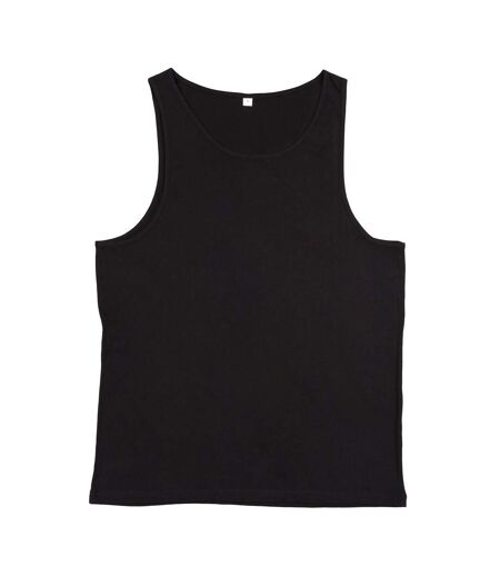 One By Mantis Unisex Drop Armhole Vest Top (Black)