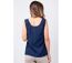 Top femme été sans manches SABINE uni bleu marine Coton Du Monde-4