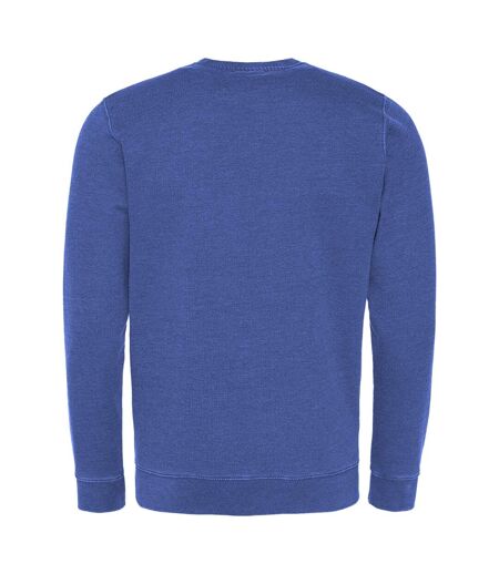 AWDis Hoods Mens Long Sleeve Washed Look Sweatshirt (Washed Royal Blue)