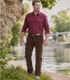 Men's Brown Corduroy Cargo Pants Atlas For Men